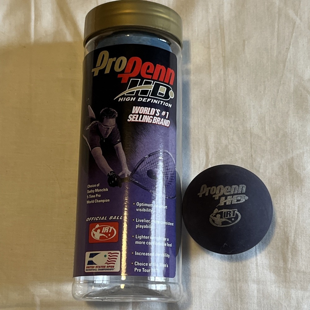 Pro Penn High Definition Racquetball Can of 3 Purple Recreational Balls 3734